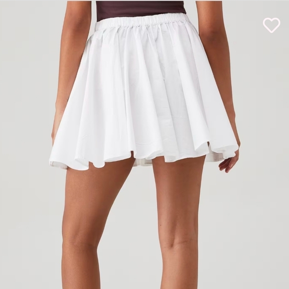 Free People Gaia Optic White Mini Skater Skirt Pleated Casual - Picture 4 of 13